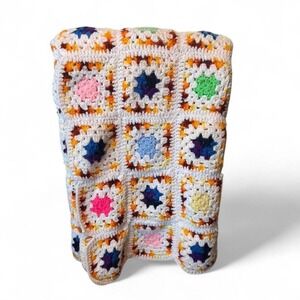 Handmade crochet blanket 50"x64"‎ with a unique pattern, throw blanket